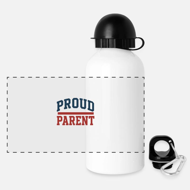 Stolzer Elternteil - Panorama Trinkflasche mit Deckel 500 ml - Weiß