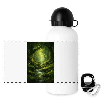 Mystical Forest - Panoramic Thermal Bottle with Lid 500 ml - white - Front
