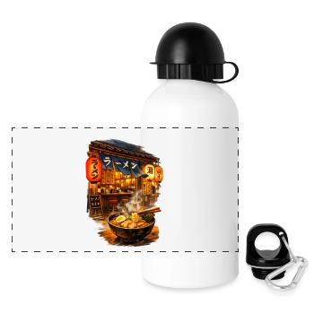 Ramen is Life - Panorama Trinkflasche mit Deckel 500 ml - Weiß - Vorne
