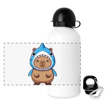 Costume de cochon d’Inde Hamster Capybara mignon Samba - Gourde panoramique avec couvercle 500 ml - blanc - Devant