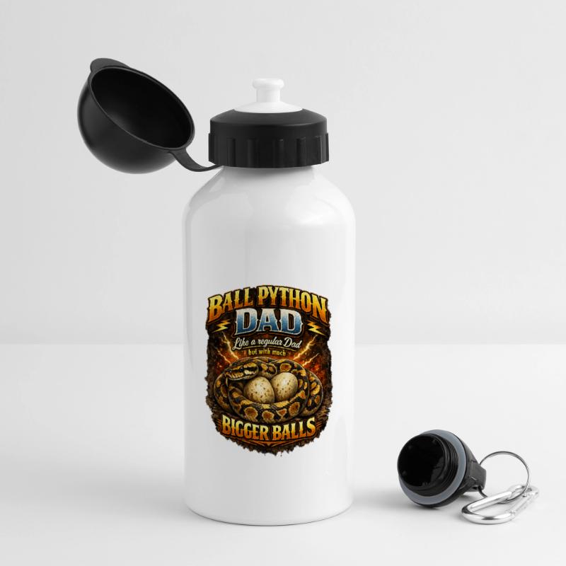 Ball Python Dad Größere Eier Königspython Besitzer Panorama Trinkflasche mit Deckel 500 ml