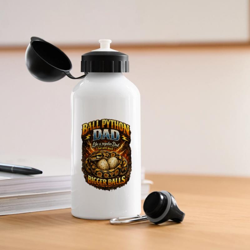 Ball Python Dad Größere Eier Königspython Besitzer Panorama Trinkflasche mit Deckel 500 ml