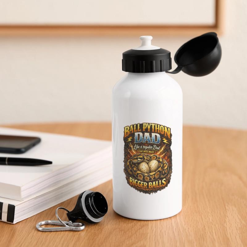 Ball Python Dad Größere Eier Königspython Besitzer Panorama Trinkflasche mit Deckel 500 ml