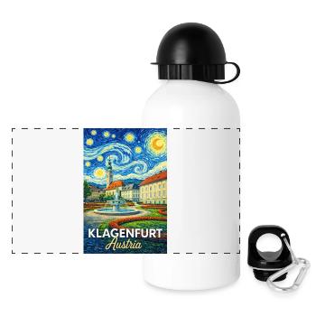 Klagenfurt, Austria - Panoramic Thermal Bottle with Lid 500 ml - white - Front