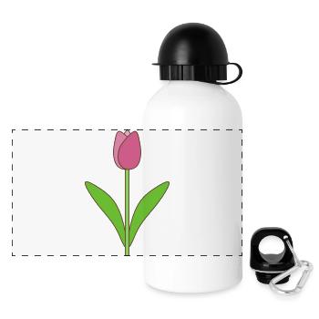 Tulip Bloom Pink - Panoramic Thermal Bottle with Lid 500 ml - white - Front