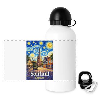 Solihull England City View - Panoramic Thermal Bottle with Lid 500 ml - white - Front