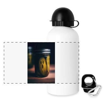 Geister des Spukgurkenglases - Panorama Trinkflasche mit Deckel 500 ml - Weiß - Vorne
