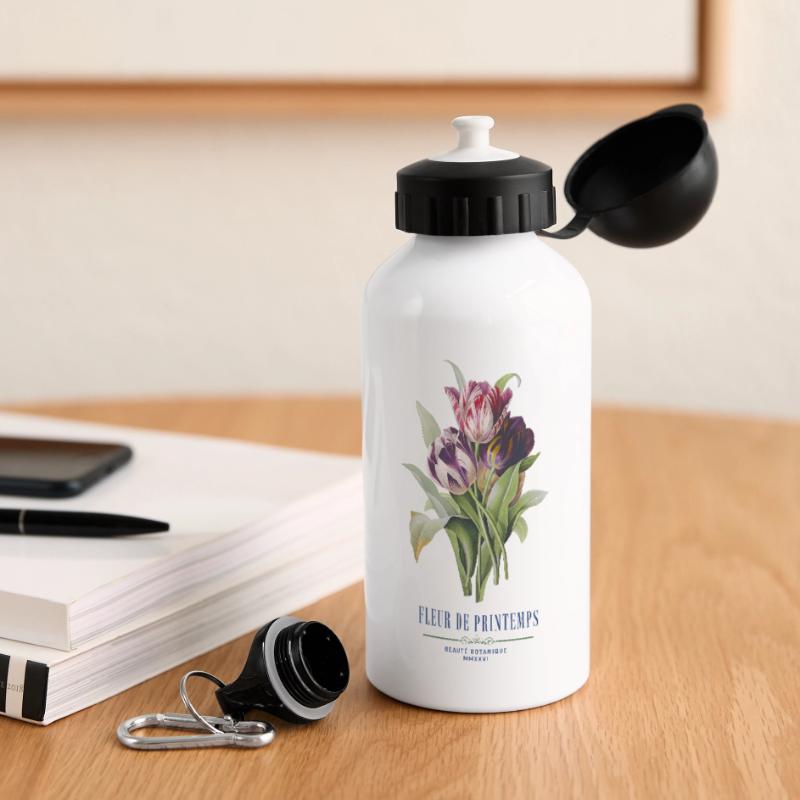 Tulip Bloom Fleurs de Printemps Panoramic Thermal Bottle with Lid 500 ml