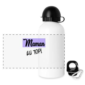 FÊTE DES MÈRES - Gourde panoramique avec couvercle 500 ml - blanc - Devant