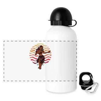 Hula Girl Hawaii Hula Dancer Dress Dance Aloha - Panoramic Thermal Bottle with Lid 500 ml - white - Front