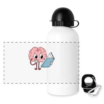 Lecture cérébrale - Gourde panoramique avec couvercle 500 ml - blanc - Devant