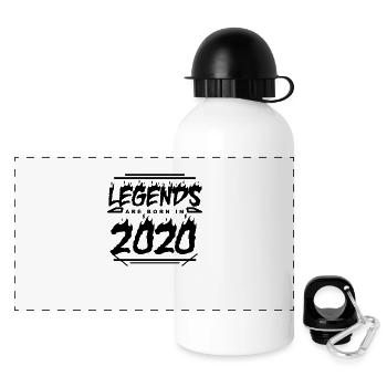 2020 - Année 2020 - Année de construction 2020 - Gourde panoramique avec couvercle 500 ml - blanc - Devant