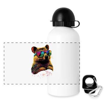 Lunettes de soleil Quokka Arc-en-ciel Australie Quokkas - Gourde panoramique avec couvercle 500 ml - blanc - Devant