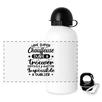 Ein Super Sessel - Sessel Geschenk - Panorama Trinkflasche mit Deckel 500 ml - Weiß - Vorne