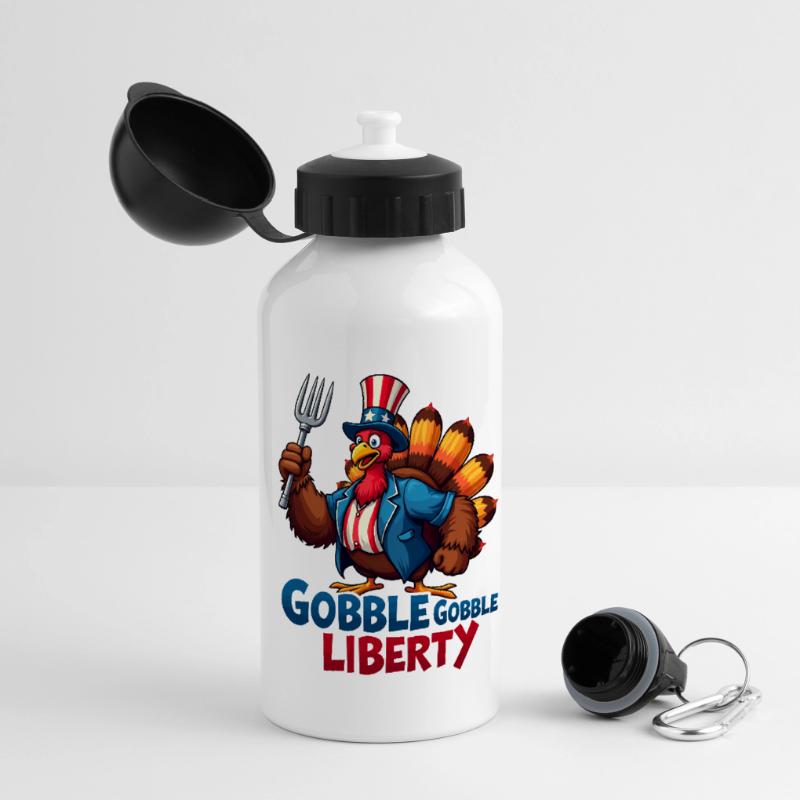 Gobble Gobble Liberty Gourde panoramique avec couvercle 500 ml