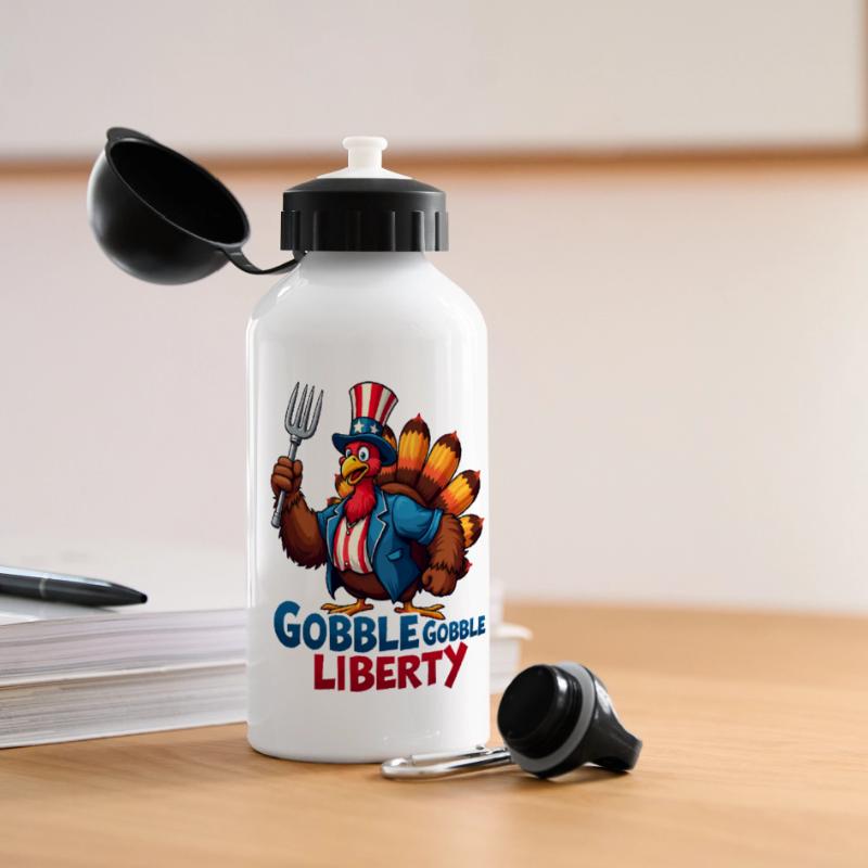 Gobble Gobble Liberty Gourde panoramique avec couvercle 500 ml
