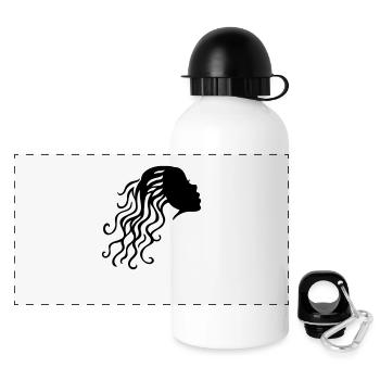 Woman Hair - Panorama Trinkflasche mit Deckel 500 ml - Weiß - Vorne