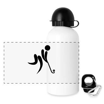 field hockey os - Panorama Trinkflasche mit Deckel 500 ml - Weiß - Vorne