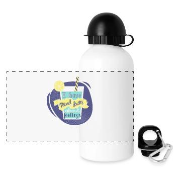 I have mixed drinks about feelings - Gourde panoramique avec couvercle 500 ml - blanc - Devant