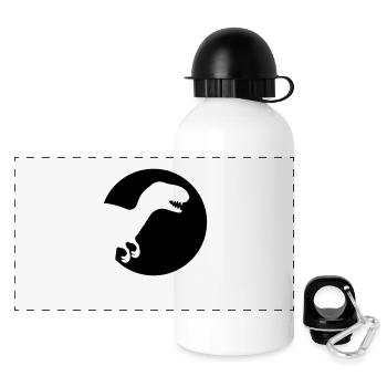 dino_rex_logo_f1 - Gourde panoramique avec couvercle 500 ml - blanc - Devant