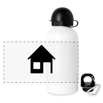 haus__f1 - Gourde panoramique avec couvercle 500 ml - blanc - Devant