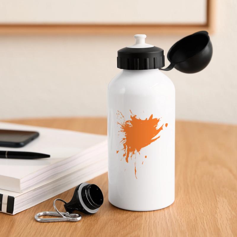 Stain Design Color Colored Splashed Vector Panoramic Thermal Bottle with Lid 500 ml