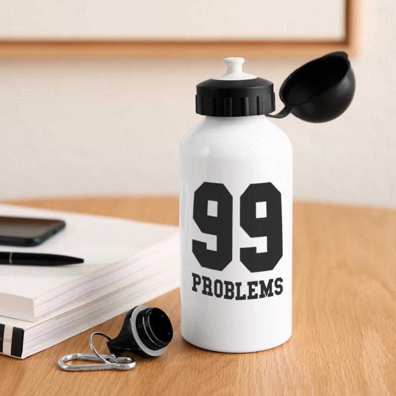 99 Problems Panorama Trinkflasche mit Deckel 500 ml