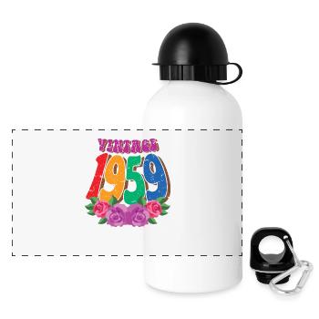 Vintage 1959 65th Birthday For Women 65 Years Old - Panoramic Thermal Bottle with Lid 500 ml - white - Front