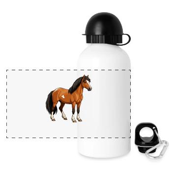 New Forest Pony reel - Panoramic Thermal Bottle with Lid 500 ml - white - Front