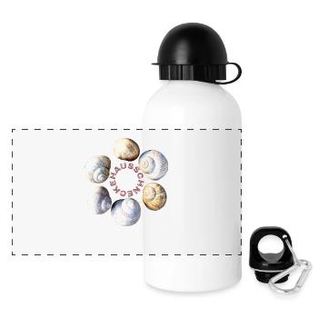 Escargot domestique - Gourde panoramique avec couvercle 500 ml - blanc - Devant