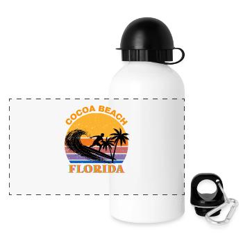 Surfen Florida - Panorama Trinkflasche mit Deckel 500 ml - Weiß - Vorne