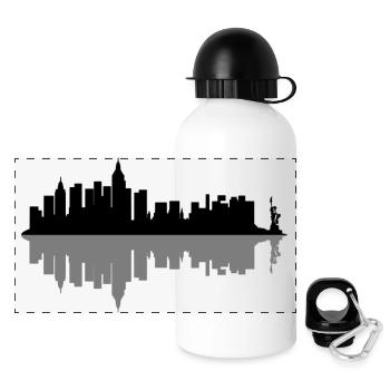 New York - Panoramic Thermal Bottle with Lid 500 ml - white - Front