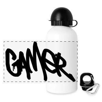 Gamer - Panoramic Thermal Bottle with Lid 500 ml - white - Front