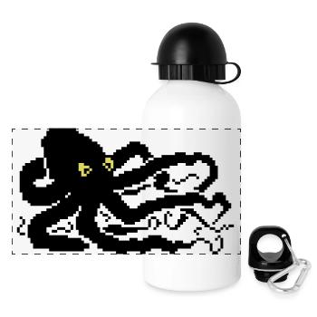 8bit pixel octopus - Panorama Trinkflasche mit Deckel 500 ml - Weiß - Vorne