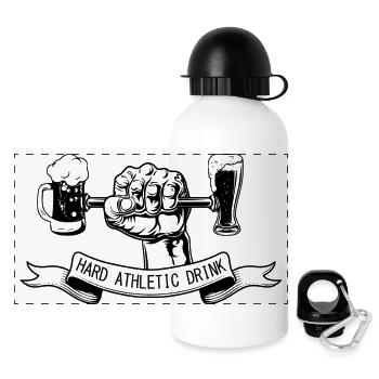 HARD ATHLETIC DRINK - Gourde panoramique avec couvercle 500 ml - blanc - Devant