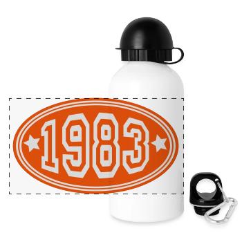 1983 - Panorama Trinkflasche mit Deckel 500 ml - Weiß - Vorne