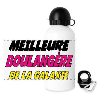 MEILLEURE boulangère DE LA GALAXIE - Gourde panoramique avec couvercle 500 ml - blanc - Devant