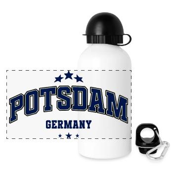 Potsdam Germany Emblem - Panoramic Thermal Bottle with Lid 500 ml - white - Front