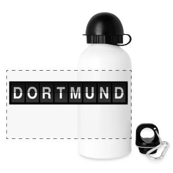 dortmund - Panorama Trinkflasche mit Deckel 500 ml - Weiß - Vorne