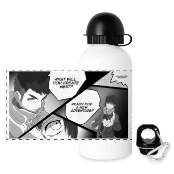 Type: Manga - Panoramic Thermal Bottle with Lid 500 ml - white - Front