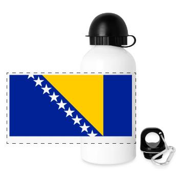 Bosnia and Herzegovina - Panoramic Thermal Bottle with Lid 500 ml - white - Front