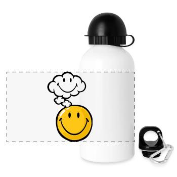 Smiley Thought - Panoramic Thermal Bottle with Lid 500 ml - white - Front