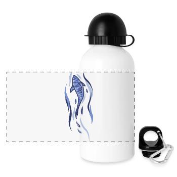 Illustration de requin - Gourde panoramique avec couvercle 500 ml - blanc - Devant