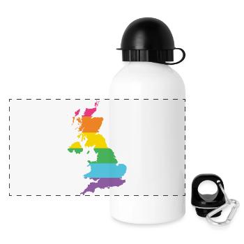 LGBTQ Great Britain - Panoramic Thermal Bottle with Lid 500 ml - white - Front