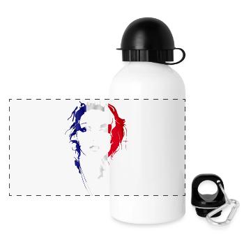 Unverfrorenes Gesicht - Panorama Trinkflasche mit Deckel 500 ml - Weiß - Vorne
