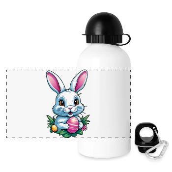 Osterhase - Panorama Trinkflasche mit Deckel 500 ml - Weiß - Vorne