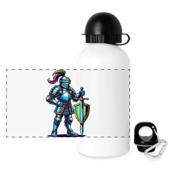 Bande dessinée Knight - Gourde panoramique avec couvercle 500 ml - blanc - Devant