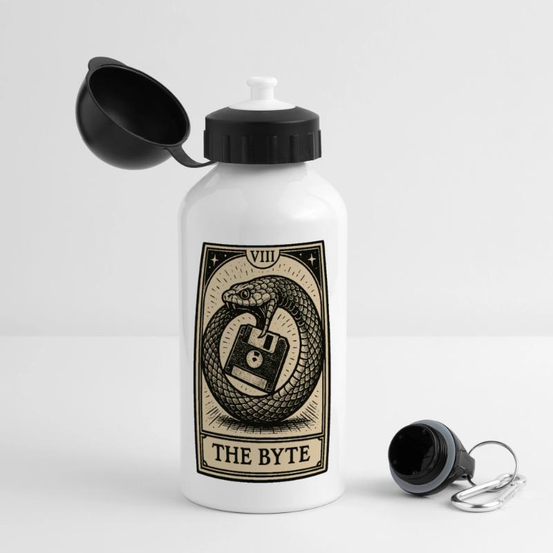 Data Hoarding Tarot – Das Byte Panorama Trinkflasche mit Deckel 500 ml