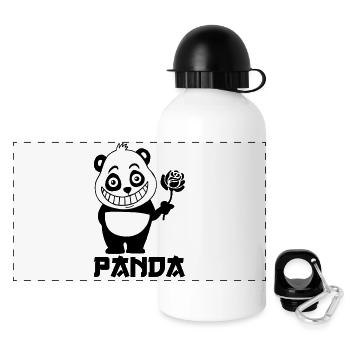 Cute Panda - Panoramic Thermal Bottle with Lid 500 ml - white - Front