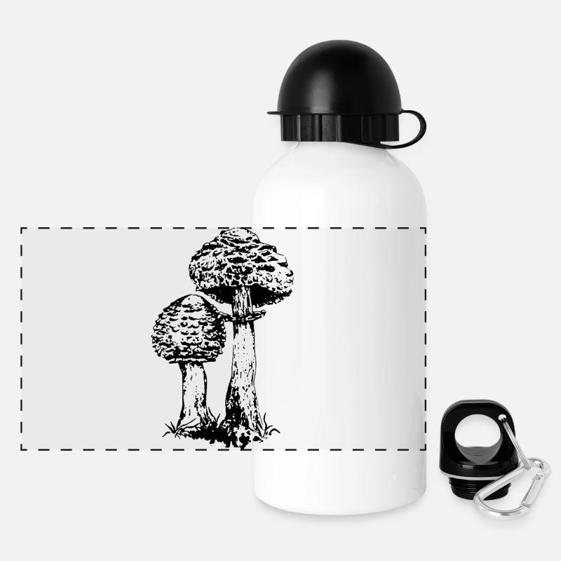ACCUMULATOR MUSHROOM - Panoramic Thermal Bottle with Lid 500 ml - white